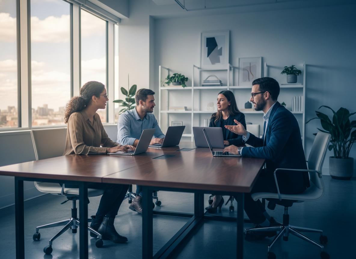 ITAllies team collaborating in modern office